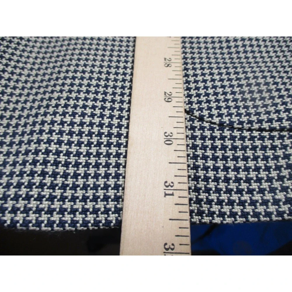 Ermenegildo Zegna Blazer Mens 50 Black White Silk Soft Sport Coat Houndstooth